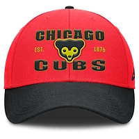 Casquette ajustable Nike Chicago Cubs Neon 90s Rise pour homme, cramoisi/noir