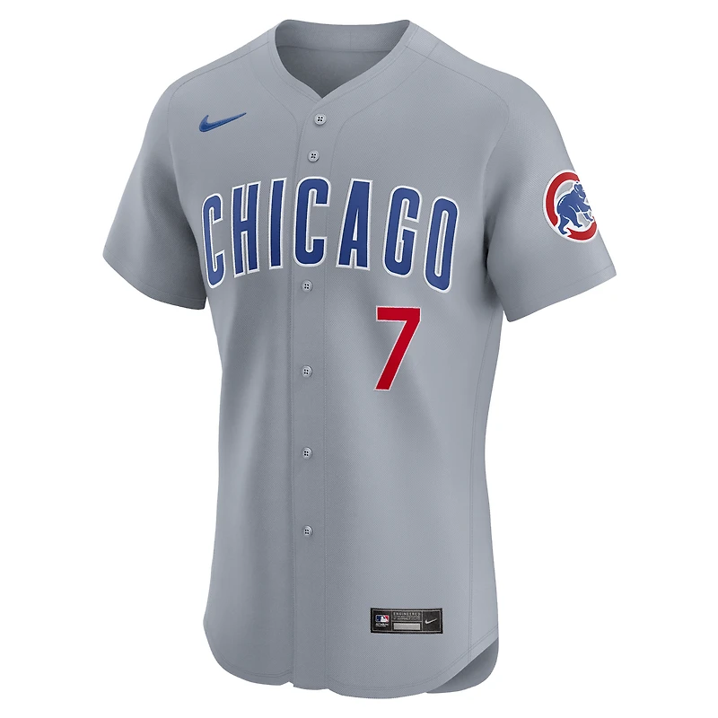 Maillot de joueur Nike Dansby Swanson pour hommes, gris, Chicago Cubs Road Elite