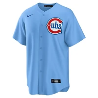 Maillot réplique de joueur alternatif Nike Dansby Swanson bleu clair des Chicago Cubs pour homme
