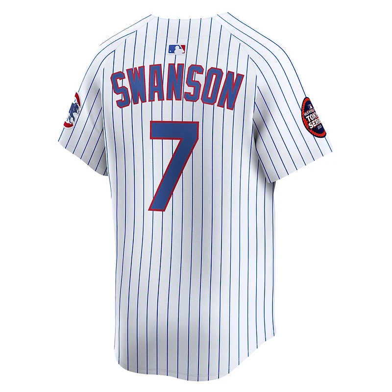 Men's  Nike Dansby Swanson White Chicago Cubs 2025 MLB World Tour: Tokyo Series Home Limited Player Jersey