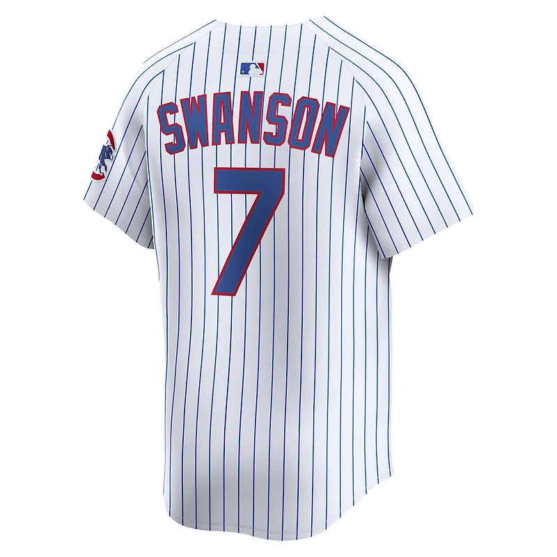 Maillot Nike Dansby Swanson blanc pour homme, édition limitée, domicile des Chicago Cubs