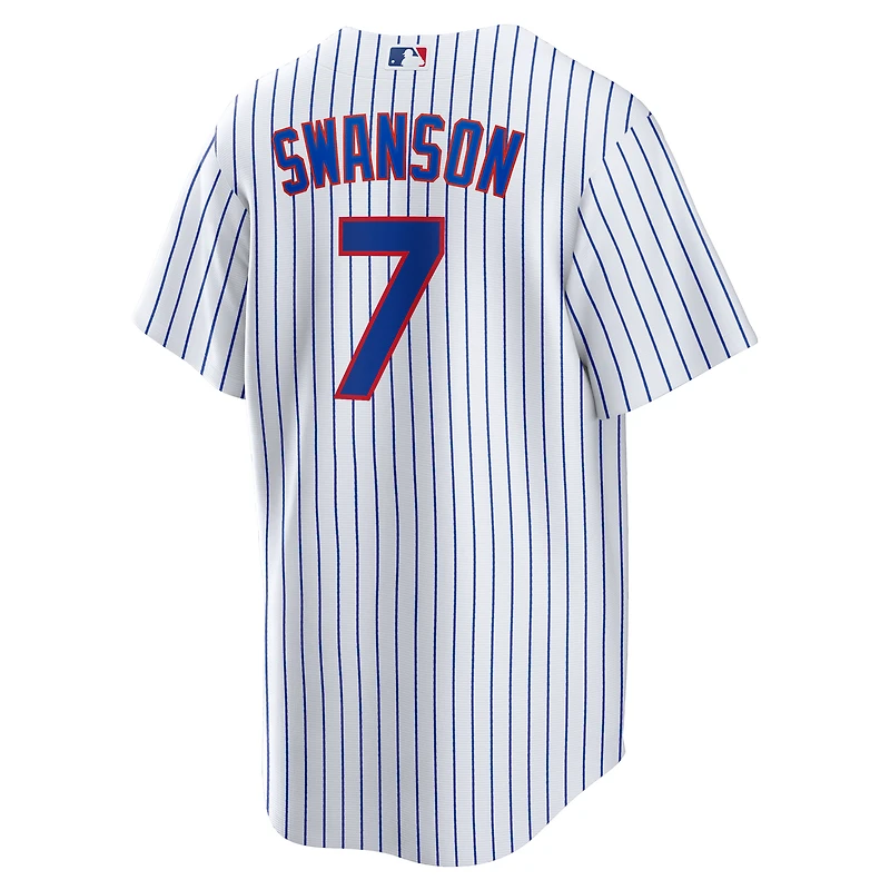Maillot de joueur Nike Dansby Swanson blanc réplique des Chicago Cubs pour homme