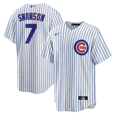 Maillot de joueur Nike Dansby Swanson blanc réplique des Chicago Cubs pour homme