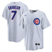 Maillot de joueur Nike Dansby Swanson blanc réplique des Chicago Cubs pour homme
