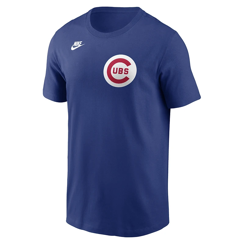 Men's Nike Ernie Banks Rush Blue Chicago Cubs Cooperstown Collection Name & Number T-Shirt