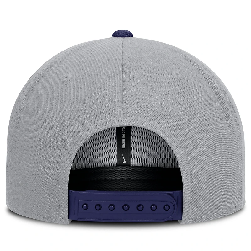 Men's Nike Gray/Royal Chicago Cubs Primetime Pro Dri-FIT Snapback Hat