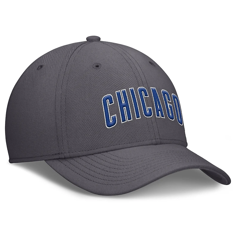 Casquette Nike Performance Flex Chicago Cubs grise pour homme