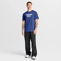 Men's Nike Heather Royal Chicago Cubs Stacked Tri-Blend T-Shirt