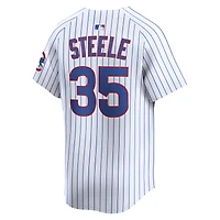 Maillot de joueur alternatif Nike Justin Steele blanc des Chicago Cubs pour homme