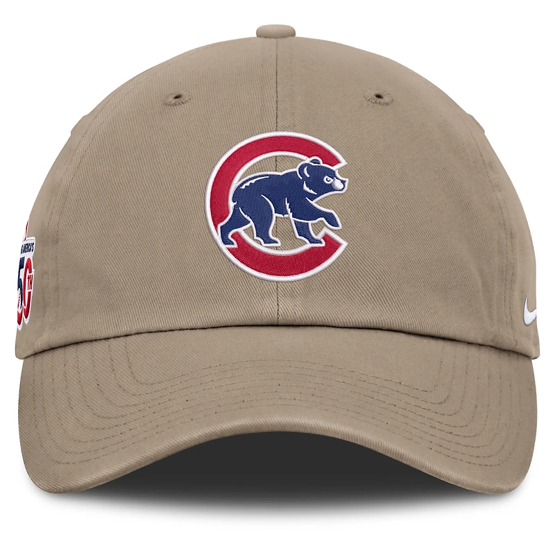 Casquette ajustable Nike kaki Chicago Cubs pour homme, célébrant le 250e anniversaire du club.