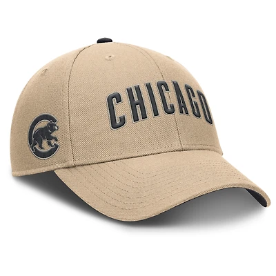 Casquette ajustable Nike Kaki Chicago Cubs Rise pour homme