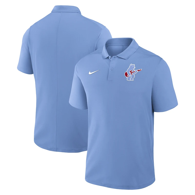 Polo Nike Dri-FIT alternatif Victory bleu clair des Chicago Cubs pour homme