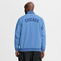 Men's Nike Light Blue Chicago Cubs Authentic Collection Dugout Relaxed Full-Zip Bomber Jacket