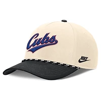 Men's Nike Natural/Black Chicago Cubs Cooperstown Collection Rise Adjustable Hat