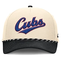 Casquette ajustable Nike pour homme, couleur naturelle/noire, collection Cooperstown des Chicago Cubs