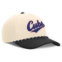 Men's Nike Natural/Black Chicago Cubs Cooperstown Collection Rise Adjustable Hat