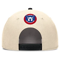 Casquette ajustable Nike pour homme, couleur naturelle/noire, collection Cooperstown des Chicago Cubs