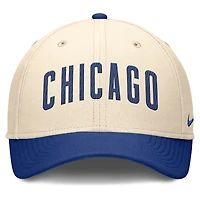 Men's Nike Natural/Royal Chicago Cubs Statement Rise Performance Flex Hat