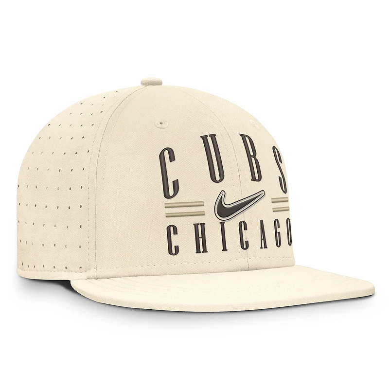 Men's Nike Natural Chicago Cubs True Dri-FIT AeroBill Fitted Hat