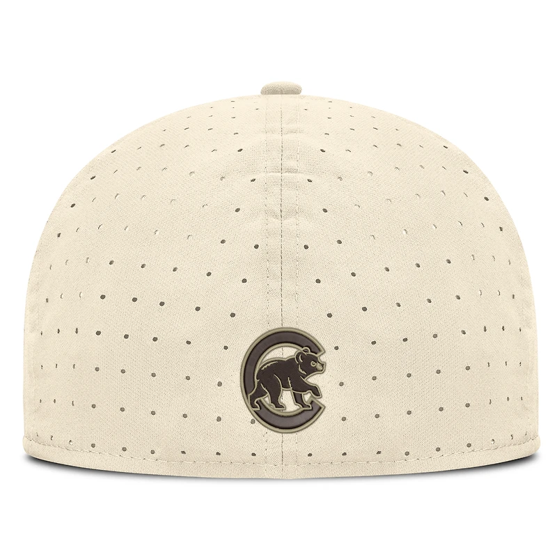 Men's Nike Natural Chicago Cubs True Dri-FIT AeroBill Fitted Hat