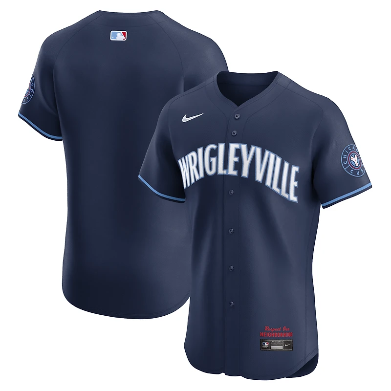 Maillot Nike bleu marine Chicago Cubs City Connect Elite pour homme