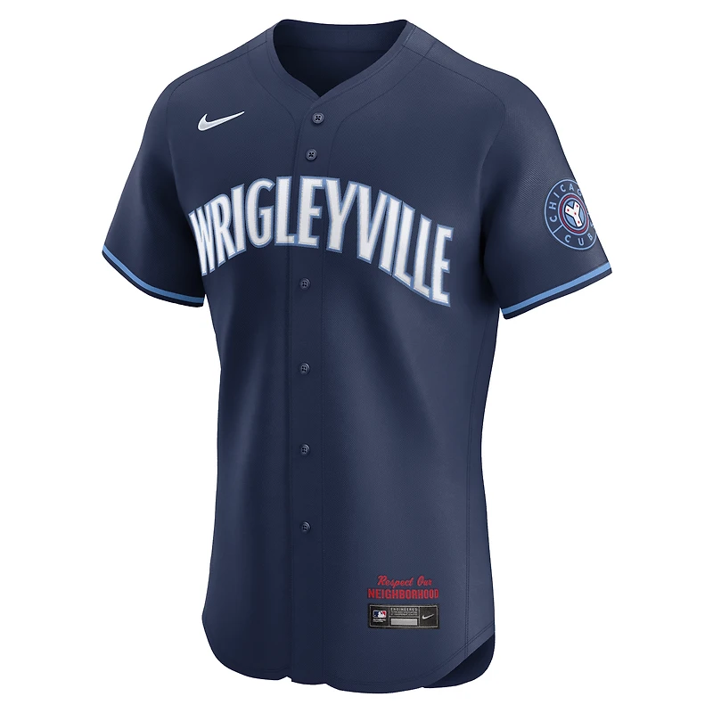 Maillot Nike bleu marine Chicago Cubs City Connect Elite pour homme