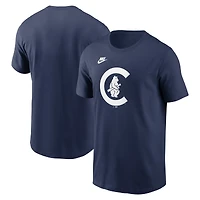 T-shirt Nike bleu marine pour homme des Chicago Cubs de la collection Cooperstown