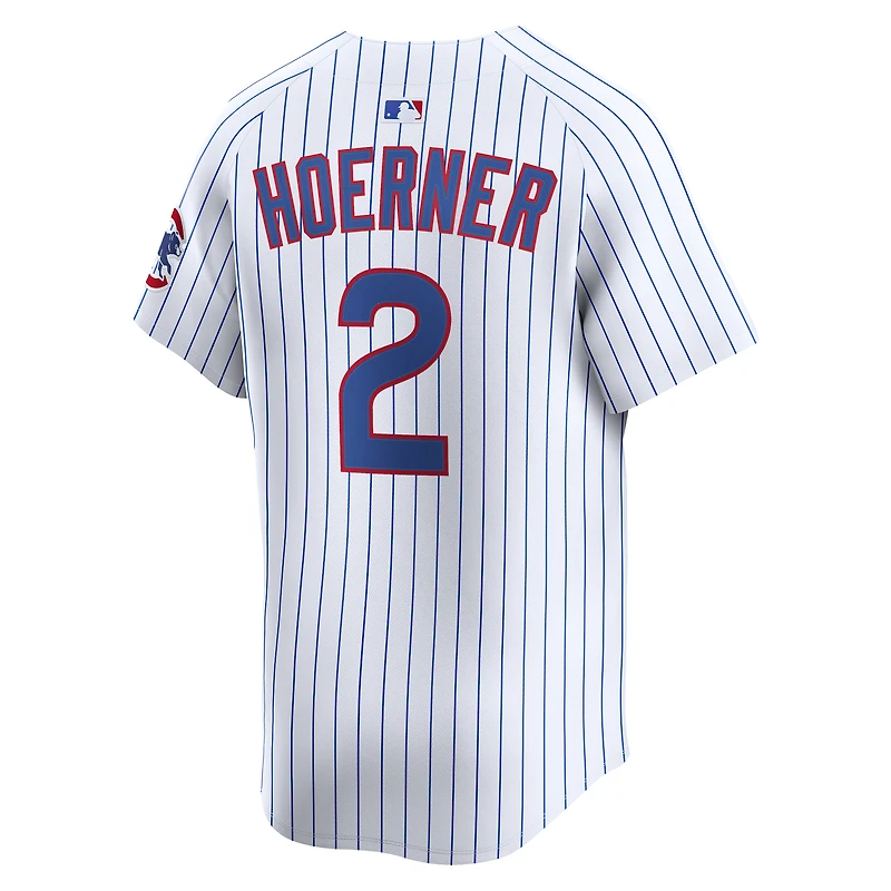 Maillot Nike Nico Hoerner blanc pour homme, édition limitée, domicile des Chicago Cubs