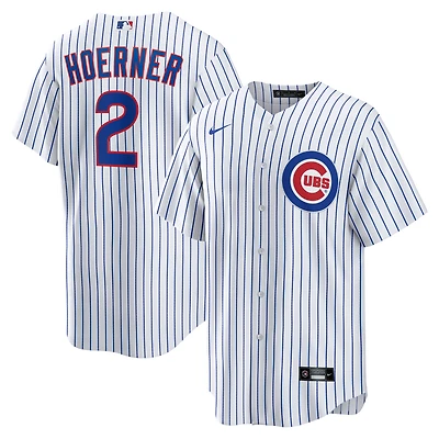 Maillot Nike Nico Hoerner blanc réplique des Chicago Cubs pour homme