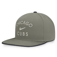 Casquette snapback Nike Chicago Cubs Pro Dri-FIT olive pour homme