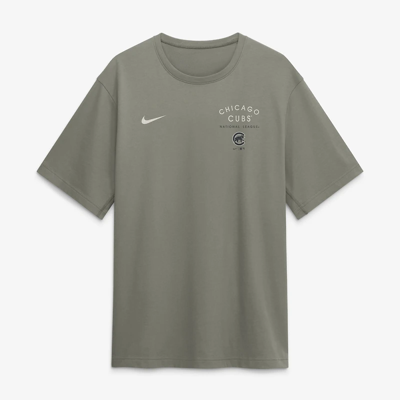 T-shirt Nike Chicago Cubs Statement Dri-FIT Primary pour homme, couleur olive