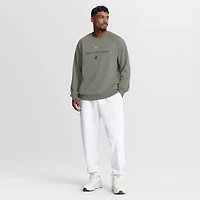 Sweat-shirt raglan Nike Dri-FIT pour homme, motif Chicago Cubs, couleur olive.