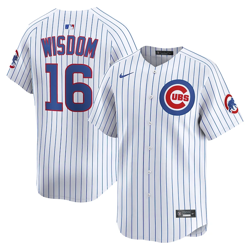 Maillot de joueur alternatif Nike Patrick Wisdom blanc Chicago Cubs pour homme