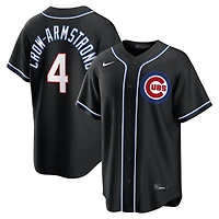 Men's Nike Pete Crow-Armstrong Chicago Cubs Fashion Replica Black Out Jersey