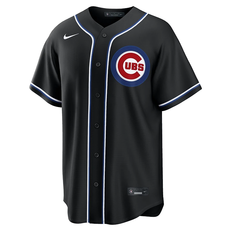 Men's Nike Pete Crow-Armstrong Chicago Cubs Fashion Replica Black Out Jersey