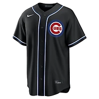 Men's Nike Pete Crow-Armstrong Chicago Cubs Fashion Replica Black Out Jersey