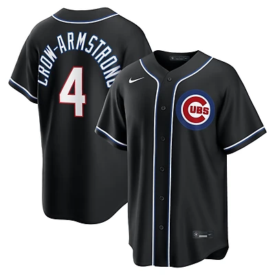 Men's Nike Pete Crow-Armstrong Chicago Cubs Fashion Replica Black Out Jersey
