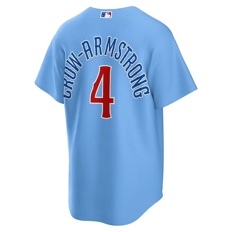 Maillot réplique de joueur alternatif bleu clair des Chicago Cubs, Pete Crow-Armstrong, Nike pour homme