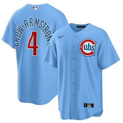 Maillot réplique de joueur alternatif bleu clair des Chicago Cubs, Pete Crow-Armstrong, Nike pour homme