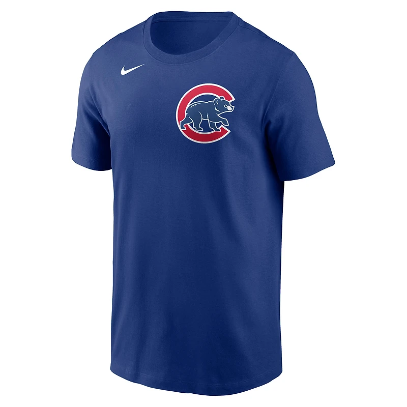 Men's Nike Pete Crow-Armstrong Royal Chicago Cubs Fuse Name & Number T-Shirt