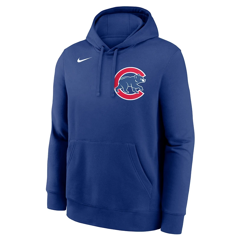 Sweat à capuche Nike Pete Crow-Armstrong Royal Chicago Cubs pour homme avec nom et numéro de joueur en molleton