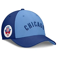 Casquette Nike Performance Flex Rise Swoosh pour homme Chicago Cubs bleu royal/bleu clair