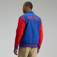 Men's Nike Royal/Red Chicago Cubs Authentic Collection Dugout Relaxed Full-Zip Bomber Jacket