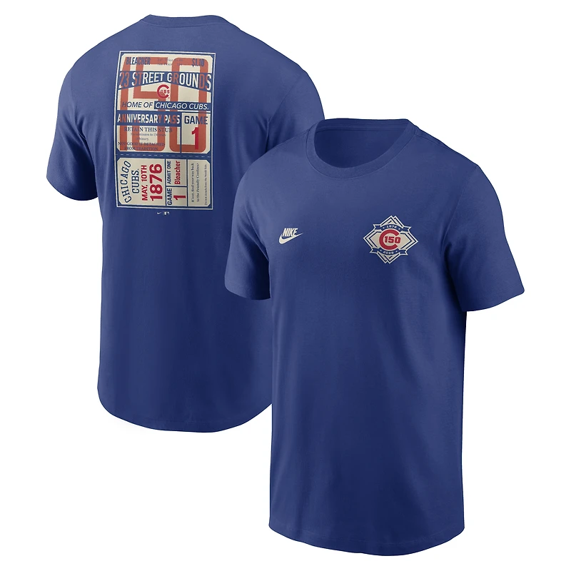 Men's Nike Royal Chicago Cubs 150th Anniversary T-Shirt