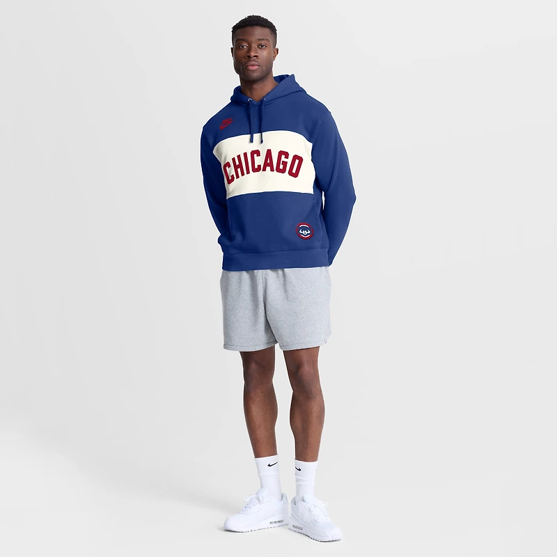 Sweat à capuche Nike Royal Chicago Cubs 1978 Cooperstown Collection Legacy Color-Block pour homme