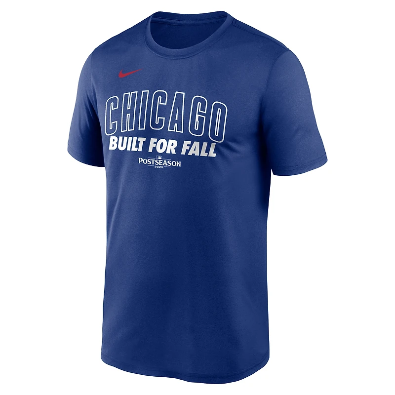 T-shirt Nike Royal Chicago Cubs 2025 MLB Postseason Authentic Collection Legend Dri-FIT pour homme