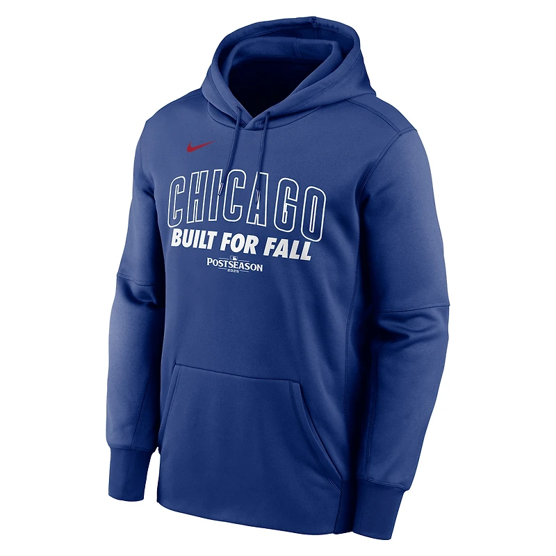 Sweat à capuche Nike Royal Chicago Cubs 2025 MLB Postseason Authentic Collection Therma Fleece pour homme