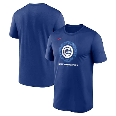 Men's Nike Royal Chicago Cubs 2025 MLB World Tour: Tokyo Series Legend Logo Performance T-Shirt