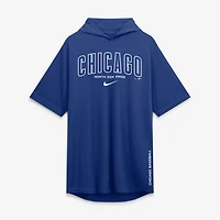T-shirt à capuche Nike Royal Chicago Cubs pour homme, en mélange de trois matières, avec logo arqué.