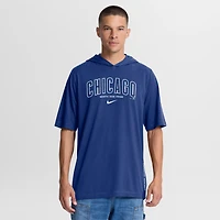 Men's Nike Royal Chicago Cubs Arched Wordmark Tri-Blend Hooded T-Shirt